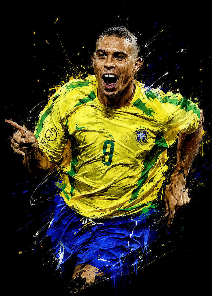 Ronaldo Nazario metal poster artwork